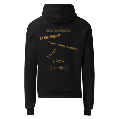 How Do You Pronounce That Lathe Nights Woodworking Hoodie Back Black Hoodie