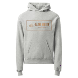 Lathe Nights Woodworking Logo Hoodie Gray Hoodie