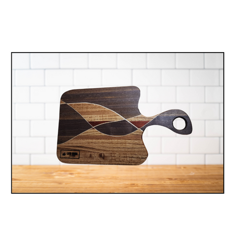 wooden charcuterie board contour series collectors item maple walnut oak hardwoods