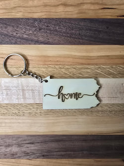 Pennsylvania-Shaped Keychain