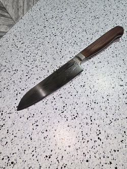 Chef's Knife - Santoku Blade - Rosewood Handle