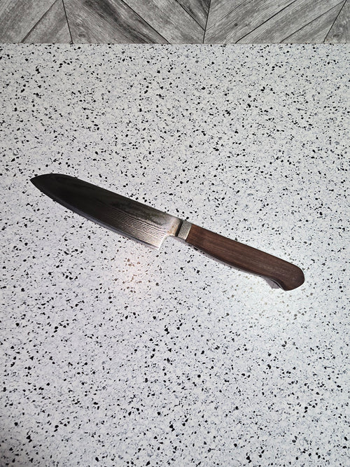 Chef's Knife - Santoku Blade - Rosewood Handle