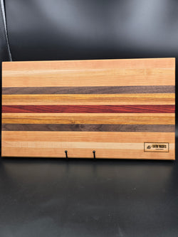 Artisanal Multi-Wood Hardwood Cutting Board | 18" x 10"