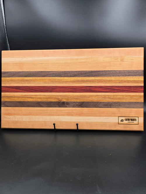 Artisanal Multi-Wood Hardwood Cutting Board | 18" x 10"