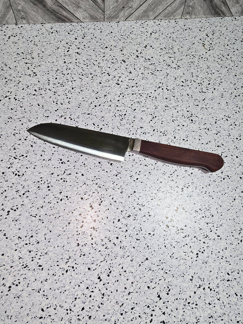 Chef's Knife - Santoku Blade - Red Heart Handle