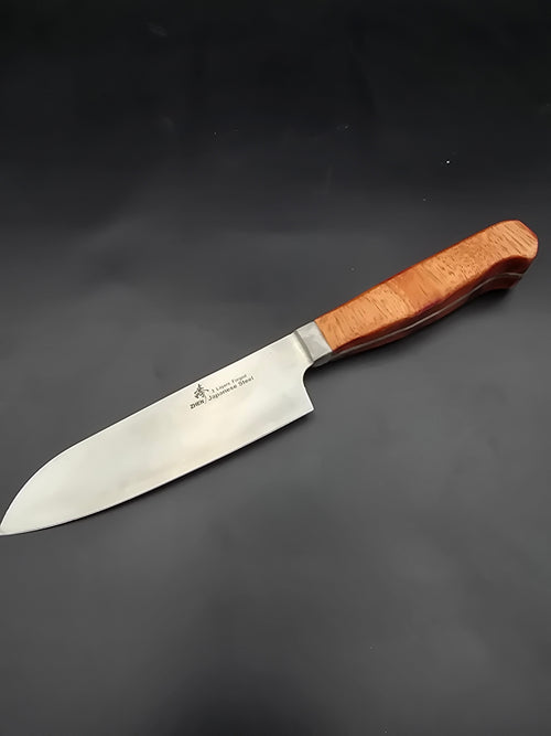 The Ultimate Everyday Culinary Companion: 7-Inch Japanese Three-Layer Steel Santoku Knife