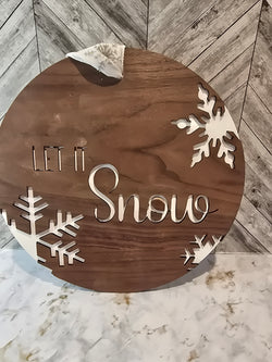 Christmas Sign - Let It Snow