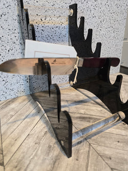 Chef's Knife - Santoku Blade - Purple Heart Handle