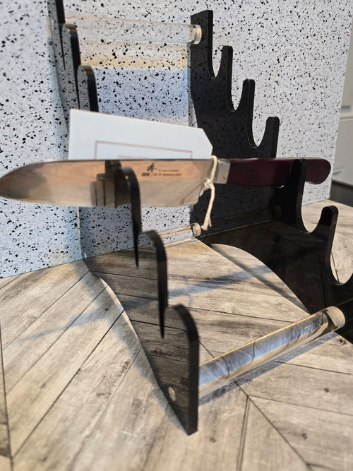 Chef's Knife - Santoku Blade - Purple Heart Handle