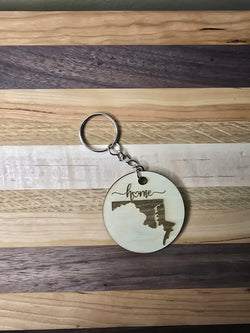 Maryland State Engraved Keychain