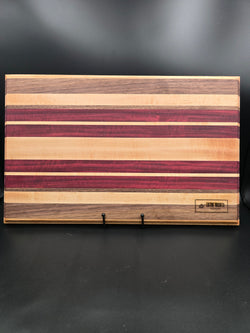 Premium Mixed Hardwood Cutting Board | 18" x 11.5" Roman Ogee Edge Block