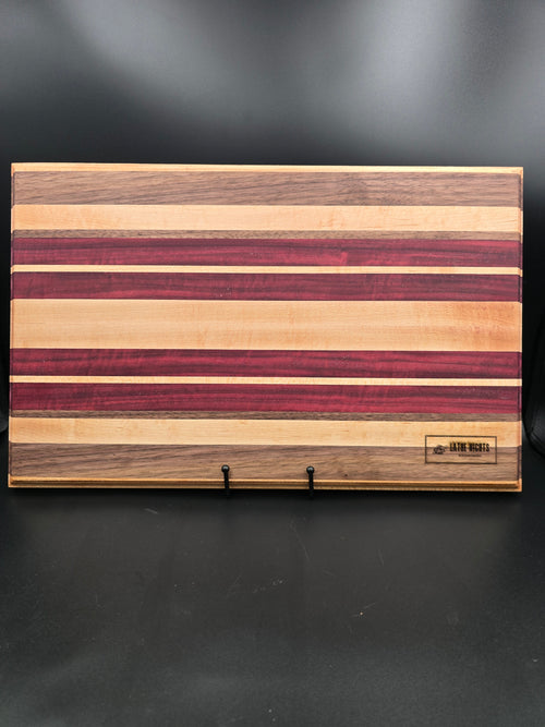 Premium Mixed Hardwood Cutting Board | 18" x 11.5" Roman Ogee Edge Block