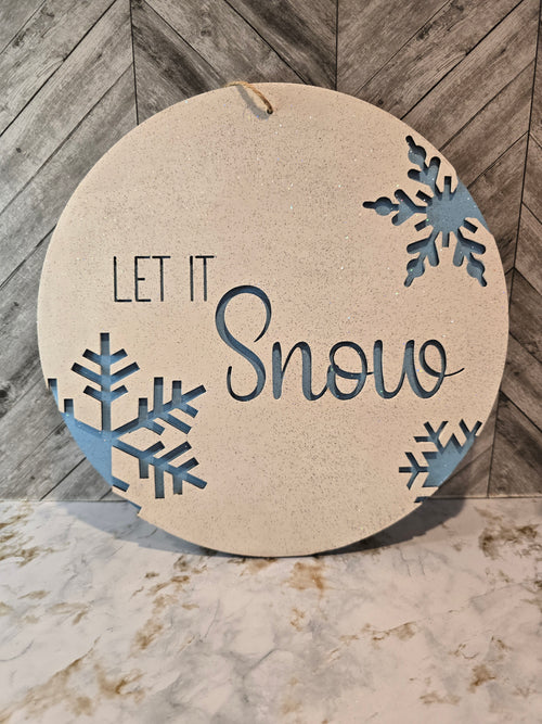 Christmas Sign - Let It Snow