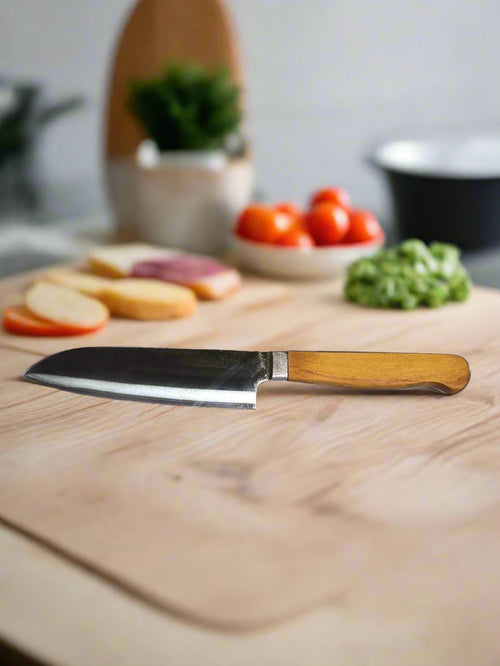 Chef's Knife - Santoku Blade - Yellow Heart Handle