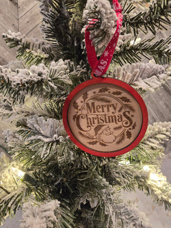 Christmas Ornament - Merry Christmas Laser Engraving