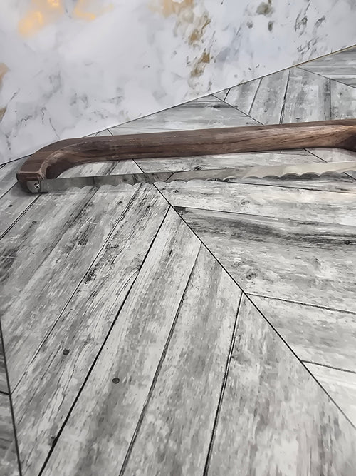 Handcrafted Bread Knife (Walnut)