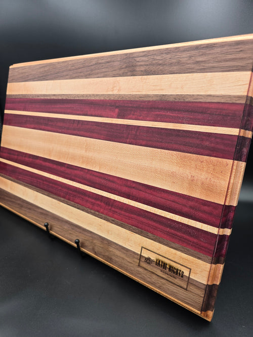 Premium Mixed Hardwood Cutting Board | 18" x 11.5" Roman Ogee Edge Block