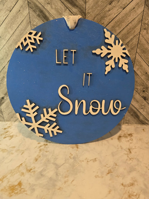 Christmas Sign - Let It Snow