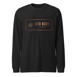 Lathe Nights Woodworking Logo Long Sleeve Shirt Black Shirt