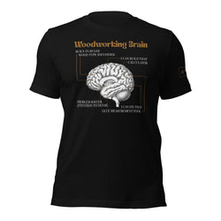 Woodworking brain diagram t-shirt by lathe nights woodworking black shirt 