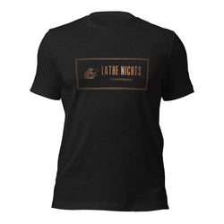Lathe Nights Woodworking Logo T-Shirt Black Shirt