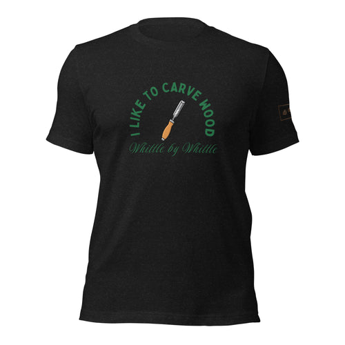 I like to carve wood whittle by whittle T-Shirt Lathe Nights Woodworking Black Shirt