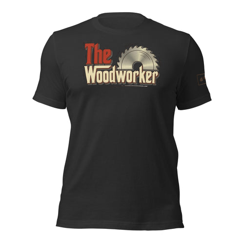 The woodworker t-shirt lathe nights woodworking dark gray shirt
