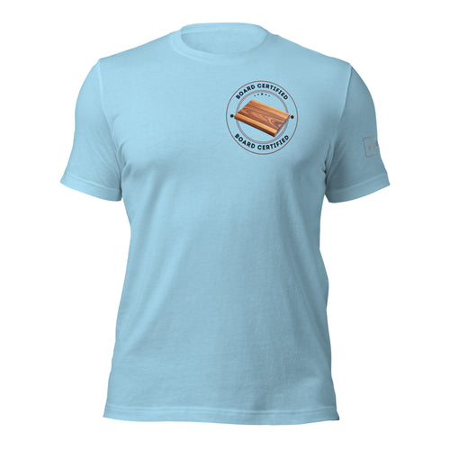 Board certified t-shirt lathe nights woodworking Blue shirt 