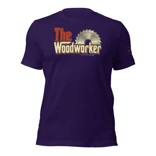 The woodworker t-shirt lathe nights woodworking purple shirt