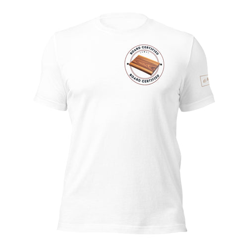 Board certified t-shirt lathe nights woodworking white shirt